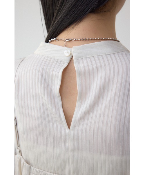 AZUL by moussy(アズールバイマウジー)の「バルーンビスチェレイヤードセットブラウス(シャツ/ブラウス・レディース・アイボリー/ブラック/ライム・FREE)」の13枚目の写真