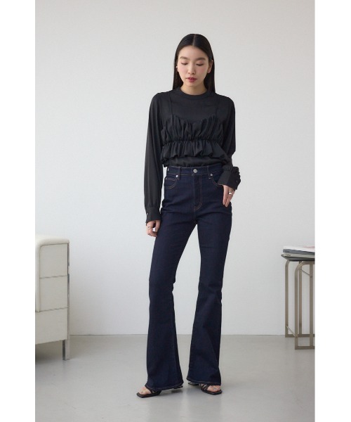 AZUL by moussy(アズールバイマウジー)の「バルーンビスチェレイヤードセットブラウス(シャツ/ブラウス・レディース・アイボリー/ブラック/ライム・FREE)」の20枚目の写真