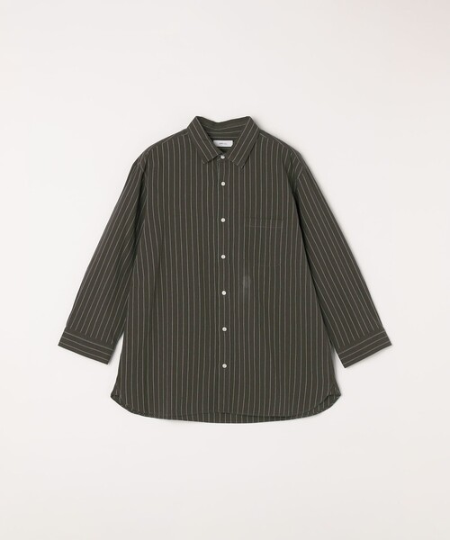 SHIPS any（シップス エニィ）の「SHIPS any:〈洗濯機可能〉コットン/リネン ストライプ ７分袖 レギュラー シャツ◇（シャツ/ブラウス・メンズ・オリーブ/ベージュ/ホワイト/ネイビー・X-LARGE/LARGE/MEDIUM/SMALL）」の20枚目の写真