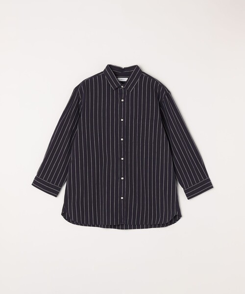 SHIPS any（シップス エニィ）の「SHIPS any:〈洗濯機可能〉コットン/リネン ストライプ ７分袖 レギュラー シャツ◇（シャツ/ブラウス・メンズ・オリーブ/ベージュ/ホワイト/ネイビー・X-LARGE/LARGE/MEDIUM/SMALL）」の18枚目の写真