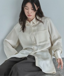 サテンオーバーシャツ