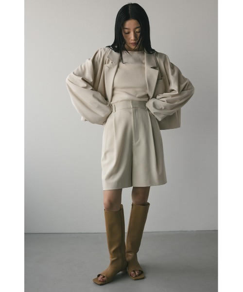 STYLEMIXER（スタイルミキサー）の「イージー2タックショートパンツ（その他パンツ・レディース・アイボリー/ブラック/イエロー・SMALL/MEDIUM）」の4枚目の写真