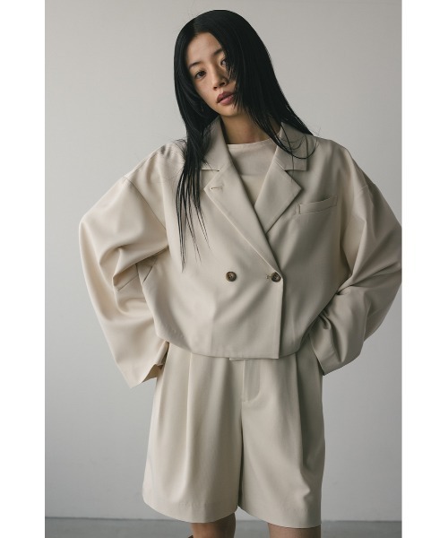 STYLEMIXER（スタイルミキサー）の「イージー2タックショートパンツ（その他パンツ・レディース・アイボリー/ブラック/イエロー・SMALL/MEDIUM）」の5枚目の写真