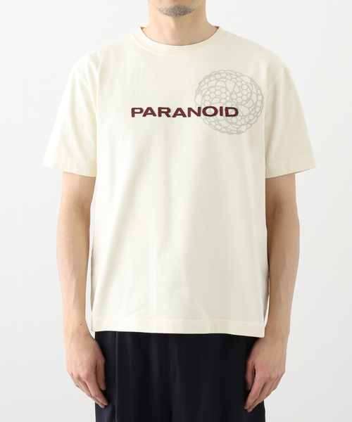 PARANOID(パラノイド)の「【PARANOID / パラノイド】レザー ロゴ パッチ Tシャツ(Tシャツ/カットソー・メンズ・マルーン/ボルドー/ホワイト系その他・LARGE/MEDIUM/SMALL)」の5枚目の写真