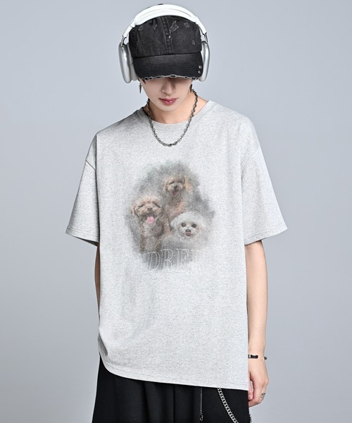 heavy weight graphic / line stone T shirt / ヘビーウェイト