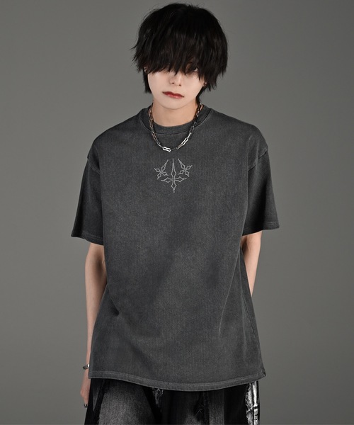 heavy weight graphic / line stone T shirt / ヘビーウェイト
