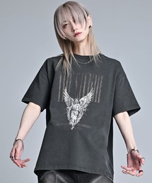 ADRER(�A�h���[)��heavy weight graphic / line stone T shirt / �w�r�[�E�F�C�g�O���t�B�b�N�^���C���X�g�[��T�V���c(T�V���c/�J�b�g�\�[)
