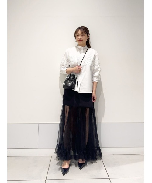 ブラウス シャツ 「LOULOU WILLOUGHBY」フラワーレースシャツ レディース allureville｜【LOULOU WILLOUGHBY】フラワーレースシャツ