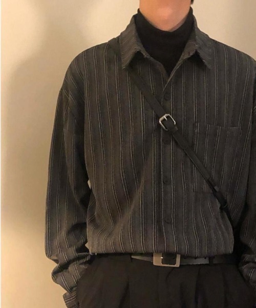 Страйп рубашка в полоску (Striped preppy shirt)