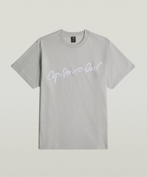送料込★G-Star★Graphic Script Loose 半袖Tシャツ G-Star RAW｜【公式ショップ】FLOCK G-SCRIPT LOOSE T-SHIRT