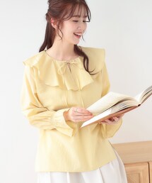 DRESKIP | 【洗える/S-LL】甘すぎない大人のフリルブラウス(シャツ/ブラウス)