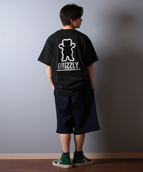 GRIZZLY(グリズリー)の「【ムラサキスポーツ限定】GRIZZLY/グリズリー 半袖Tシャツ バックプリント G25SS1402(Tシャツ/カットソー・メンズ・ブラック/ホワイト/スミクロ・M/L/XL)」の11枚目の写真