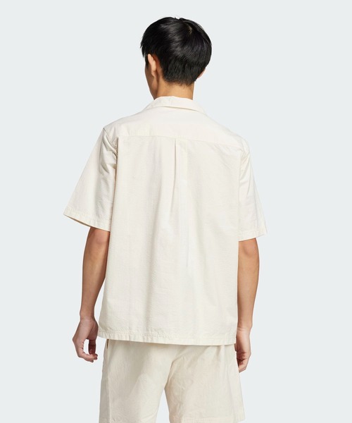 adidas（アディダス）の「エッセンシャルズ シアサッカー半袖シャツ / アディダスオリジナルス adidas Originals（シャツ/ブラウス・メンズ・ホワイト/ブラック・XX-LARGE/LARGE/MEDIUM/SMALL/X-LARGE/X-SMALL/3XL）」の3枚目の写真