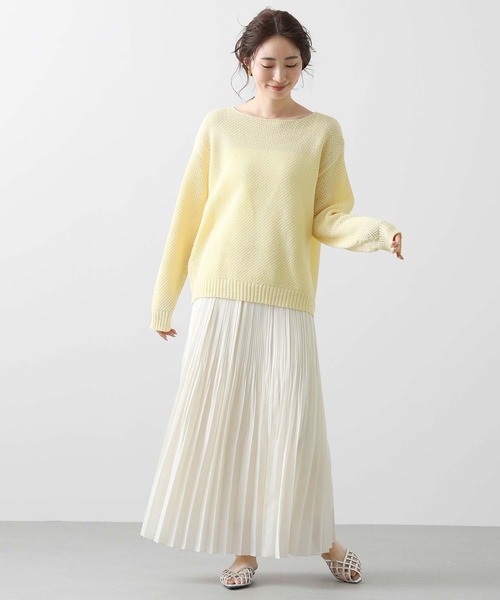 Gready Brilliant（グレディブリリアン）の「シアースラブプリーツスカート（スカート・レディース・アイボリー/チャコールグレー・FREE）」の21枚目の写真