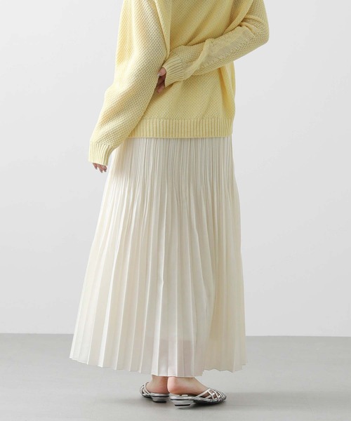 Gready Brilliant（グレディブリリアン）の「シアースラブプリーツスカート（スカート・レディース・アイボリー/チャコールグレー・FREE）」の18枚目の写真