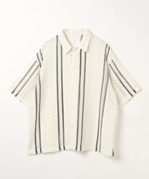 ルーズメッシュ柄シャツ