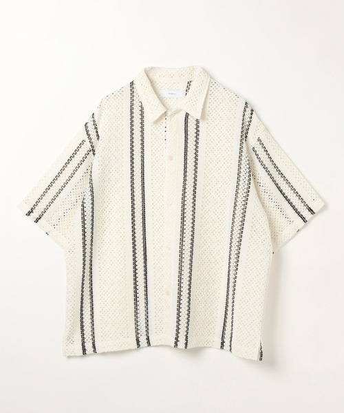 RAGEBLUE(レイジブルー)の「ルーズメッシュ柄シャツ(シャツ/ブラウス・メンズ・ブルー/ブラック/ホワイト/レッド・MEDIUM/LARGE)」の3枚目の写真