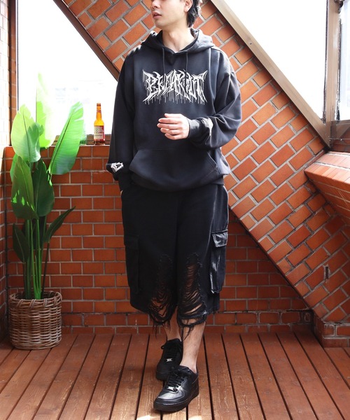 ８(eight)（エイト）の「クラッシュカーゴショーツ（カーゴパンツ・メンズ・グレー/ブラック・MEDIUM/LARGE）」の6枚目の写真