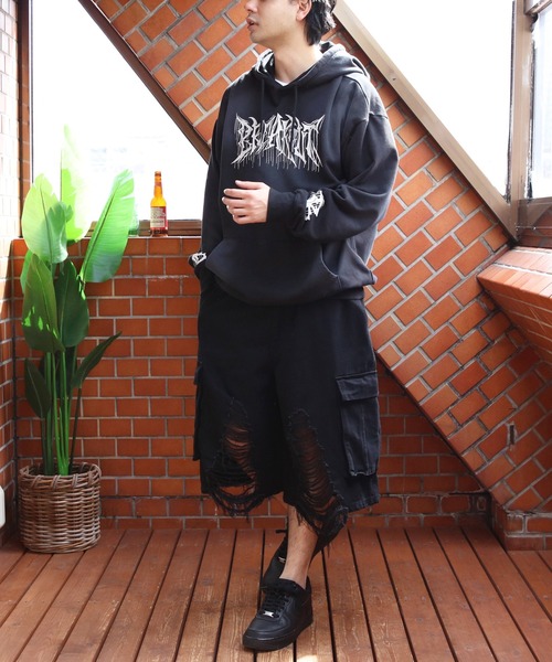 ８(eight)（エイト）の「クラッシュカーゴショーツ（カーゴパンツ・メンズ・グレー/ブラック・MEDIUM/LARGE）」の7枚目の写真