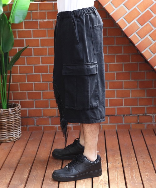 ８(eight)（エイト）の「クラッシュカーゴショーツ（カーゴパンツ・メンズ・グレー/ブラック・MEDIUM/LARGE）」の21枚目の写真