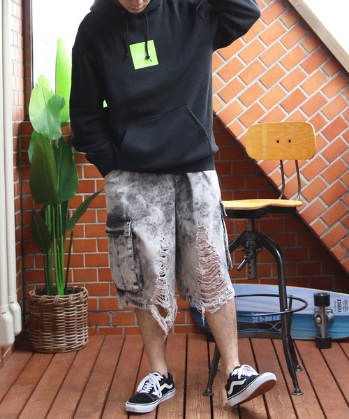 ８(eight)（エイト）の「クラッシュカーゴショーツ（カーゴパンツ・メンズ・グレー/ブラック・MEDIUM/LARGE）」の14枚目の写真