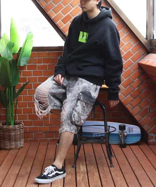 ８(eight)（エイト）の「クラッシュカーゴショーツ（カーゴパンツ・メンズ・グレー/ブラック・MEDIUM/LARGE）」の15枚目の写真