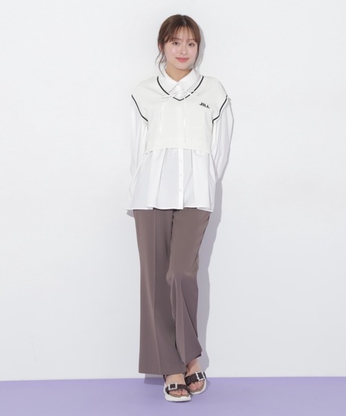 セール】◇ハイウエストセンタープレスフレアパンツ（その他