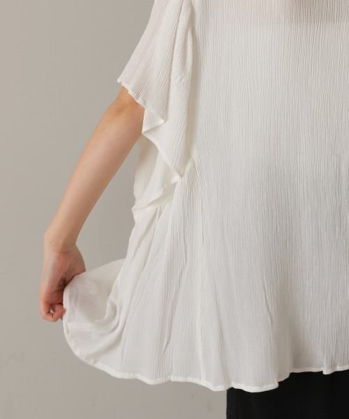 Bou Jeloud（ブージュルード）の「レーヨンクレープフレアスリーブブラウス（シャツ/ブラウス・レディース・ブラック/オフホワイト/イエロー・38）」の14枚目の写真