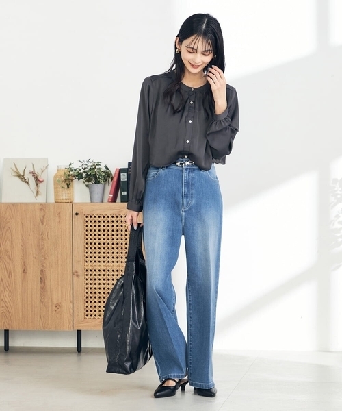 a.v.v（アーヴェヴェ）の「メタリックトート（トートバッグ・レディース・ブラック/ベージュ・38）」の9枚目の写真