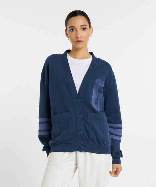 NEW BALANCE(ニューバランス)の「Coastal ライトフレンチテリーカーディガン(カーディガン/ボレロ・レディース・ネイビー/オフホワイト・SMALL/MEDIUM/LARGE)」の1枚目の写真
