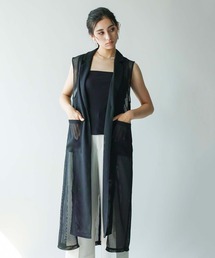 RAW FUDGE（ローファッジ）の「からみ織メッシュロングジレ（その他アウター）」