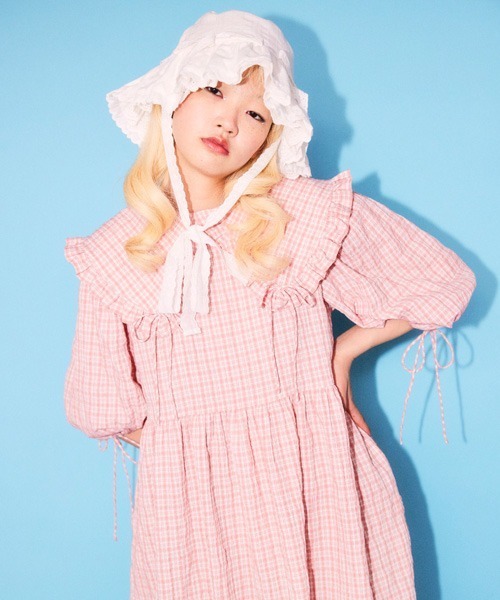 Candy Stripper（キャンディストリッパー）の「SUMMER TIME CHECK ワンピース（ワンピース・レディース・ブラック/ブルー/ピンク・FREE）」の6枚目の写真
