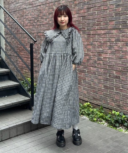 Candy Stripper（キャンディストリッパー）の「SUMMER TIME CHECK ワンピース（ワンピース・レディース・ブラック/ブルー/ピンク・FREE）」の10枚目の写真