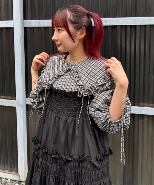 Candy Stripper（キャンディストリッパー）の「SUMMER TIME CHECK ワンピース（ワンピース・レディース・ブラック/ブルー/ピンク・FREE）」の22枚目の写真
