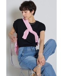 フレンチスリーブリブTシャツ