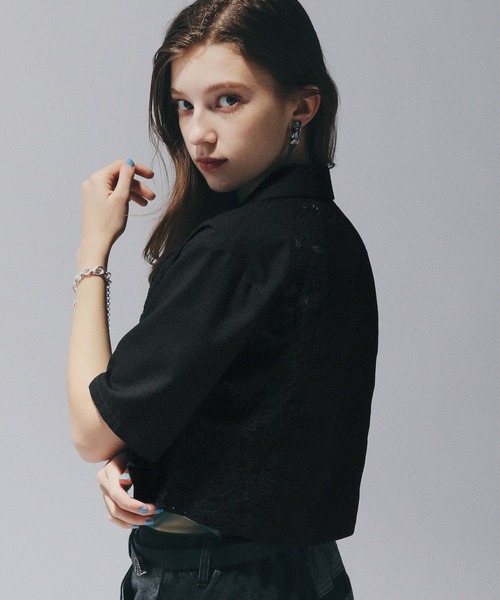 HARE レースレイヤーキリカエテーラー ジャケット　ショート丈 HARE レースレイヤーキリカエテーラー ジャケット ショート丈