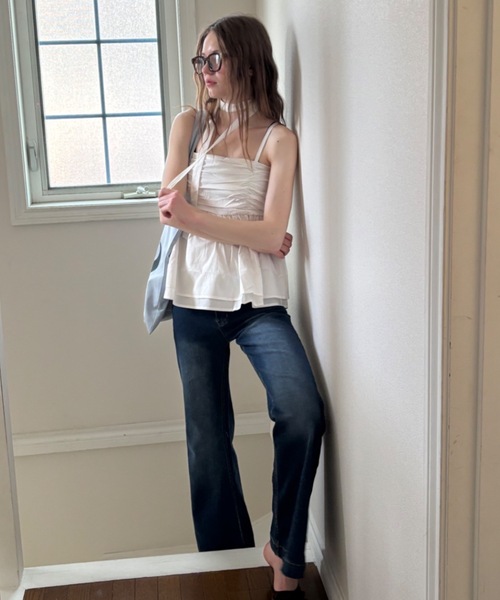 Birthday room（バースデイルーム）の「フレアデニムパンツ/flare denim pants（デニムパンツ・レディース・ブラック/インディゴブルー・FREE）」の13枚目の写真