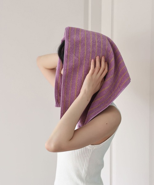 セール】カラフルストライプ柄フェイスタオル（タオル）｜IRADOWL