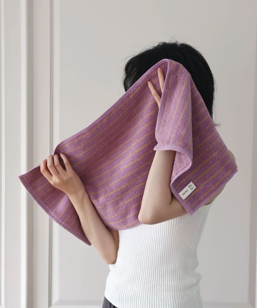 IRADOWL（アイラドール）の「【アイラドール room】カラフルストライプ柄フェイスタオル（タオル・レディース・パープル/ブラウン/ピンク/ホワイト・FREE）」の16枚目の写真