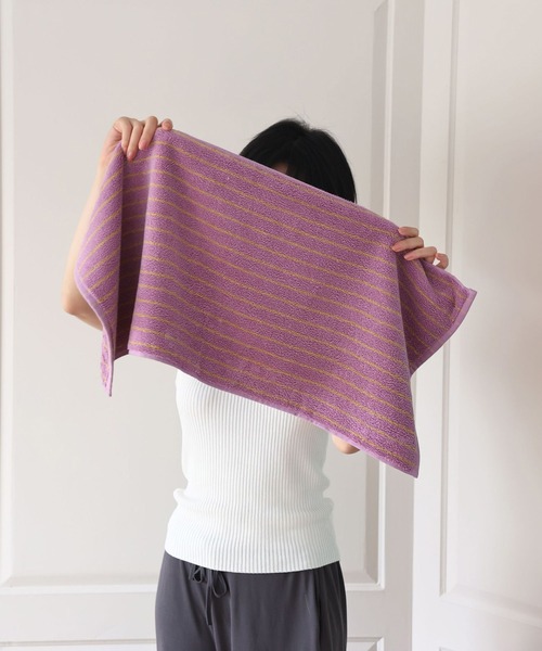 セール】カラフルストライプ柄フェイスタオル（タオル）｜IRADOWL