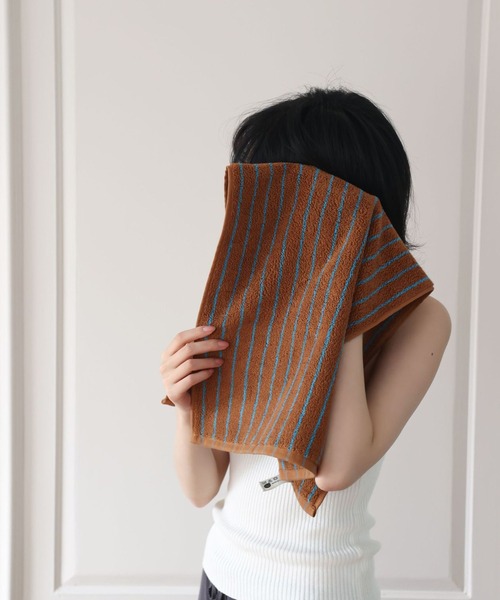 セール】カラフルストライプ柄フェイスタオル（タオル）｜IRADOWL