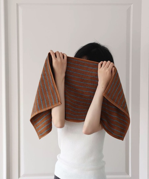 カラフルストライプ柄フェイスタオル（タオル）｜IRADOWL（アイラ