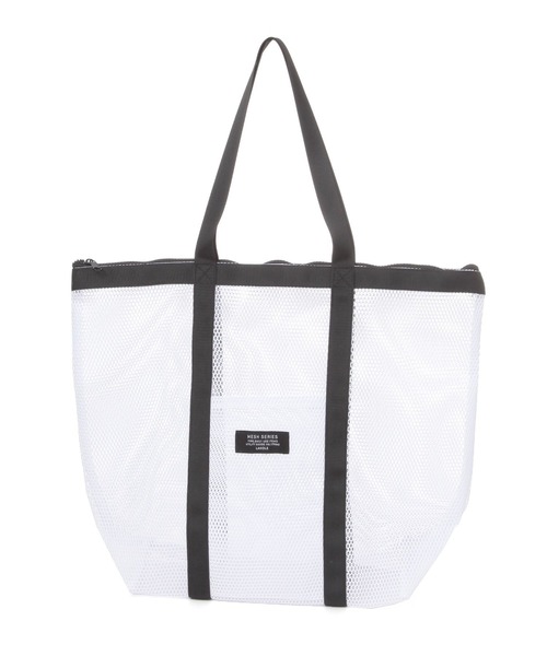 LAKOLE(ラコレ)の「メッシュBIGトートバッグ / 284113(トートバッグ・レディース・イエロー/ブラック/グレー/ホワイト・FREE)」の1枚目の写真