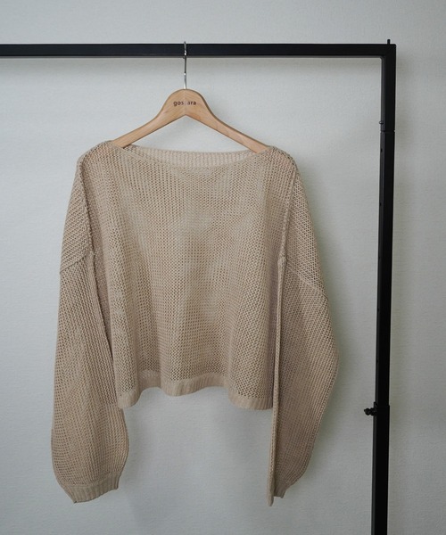 gossara（ゴサラ）の「メッシュニットショートPO（ニット/セーター・レディース・ブラック/ベージュ/アイボリー系・FREE）」の16枚目の写真
