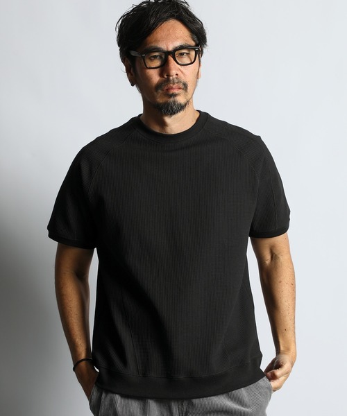 趣味 12345 セール】「AIR FLEX」SETUP WAFFLE TEE：高収縮機能素材「エア