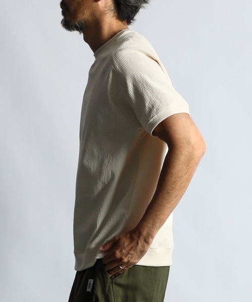 趣味 12345 セール】「AIR FLEX」SETUP WAFFLE TEE：高収縮機能素材「エア