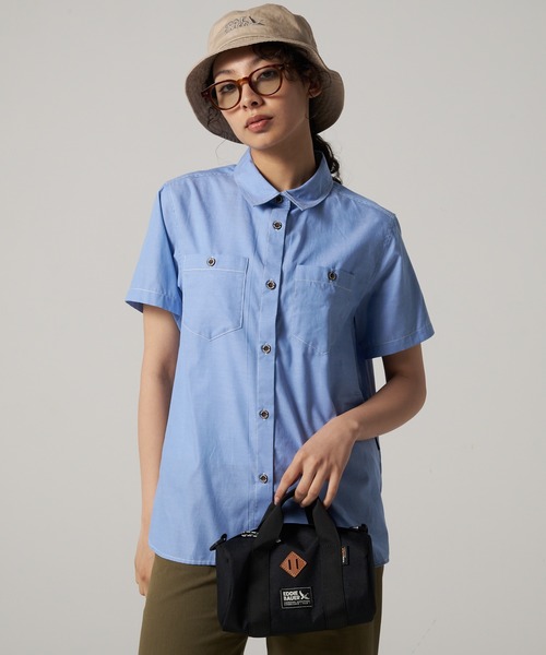 Eddie Bauer(エディーバウアー)の「ボイジャー 半袖 ワークシャツ(シャツ/ブラウス・レディース・ライトブルー/ブラック/インディゴブルー・XL/L/M/S)」の2枚目の写真