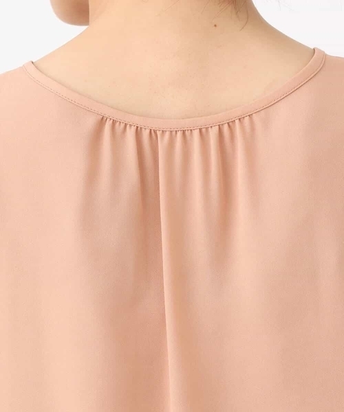 MK MICHEL KLEIN（エムケーミッシェルクラン）の「フリルディティールジョーゼットブラウス/洗える（シャツ/ブラウス・レディース・オレンジ系その他/ホワイト/ネイビー・38）」の9枚目の写真