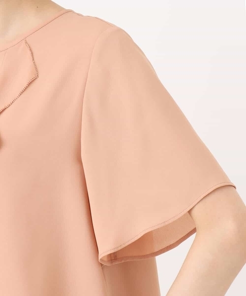 MK MICHEL KLEIN（エムケーミッシェルクラン）の「フリルディティールジョーゼットブラウス/洗える（シャツ/ブラウス・レディース・オレンジ系その他/ホワイト/ネイビー・38）」の8枚目の写真