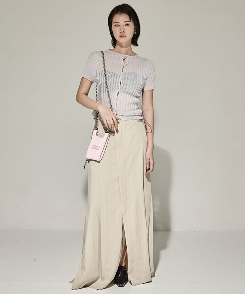 LASTFRAME（ラストフレーム）の「【LASTFRAME/ラストフレーム】YOTO METALLIC MARKET BAG MICRO／ショルダーバッグ（ショルダーバッグ・レディース・ピンク/ブラック/ライトピンク・FREE）」の4枚目の写真